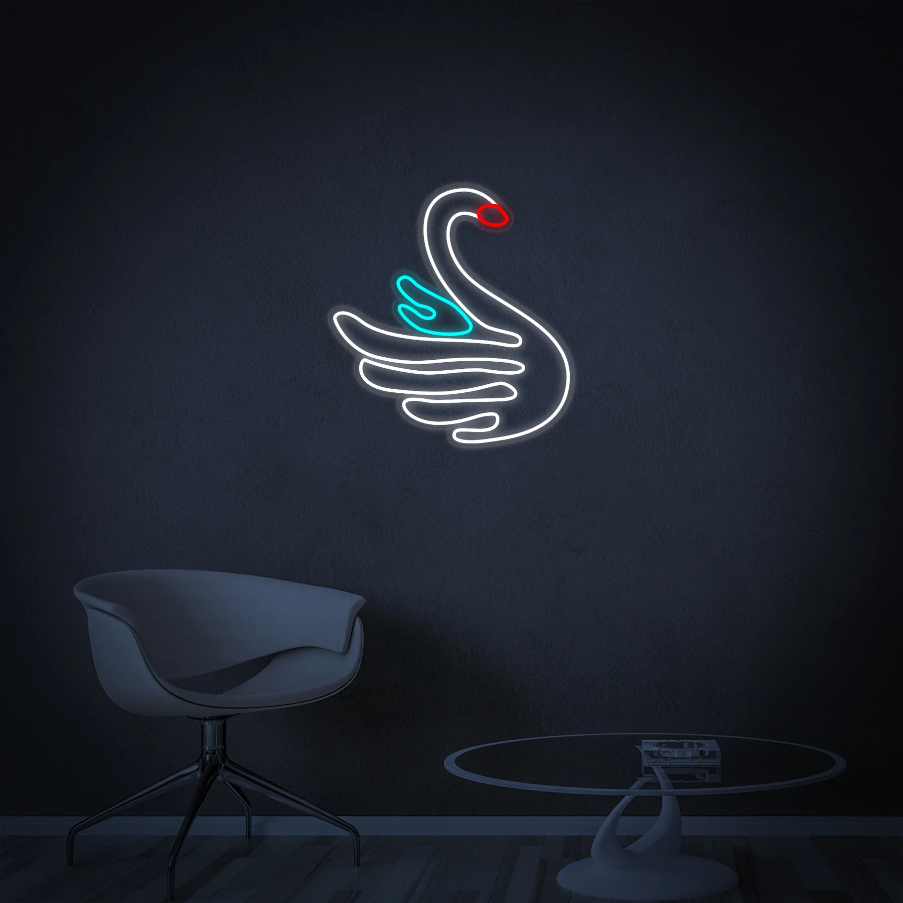 White-Swan-Neon-Sign