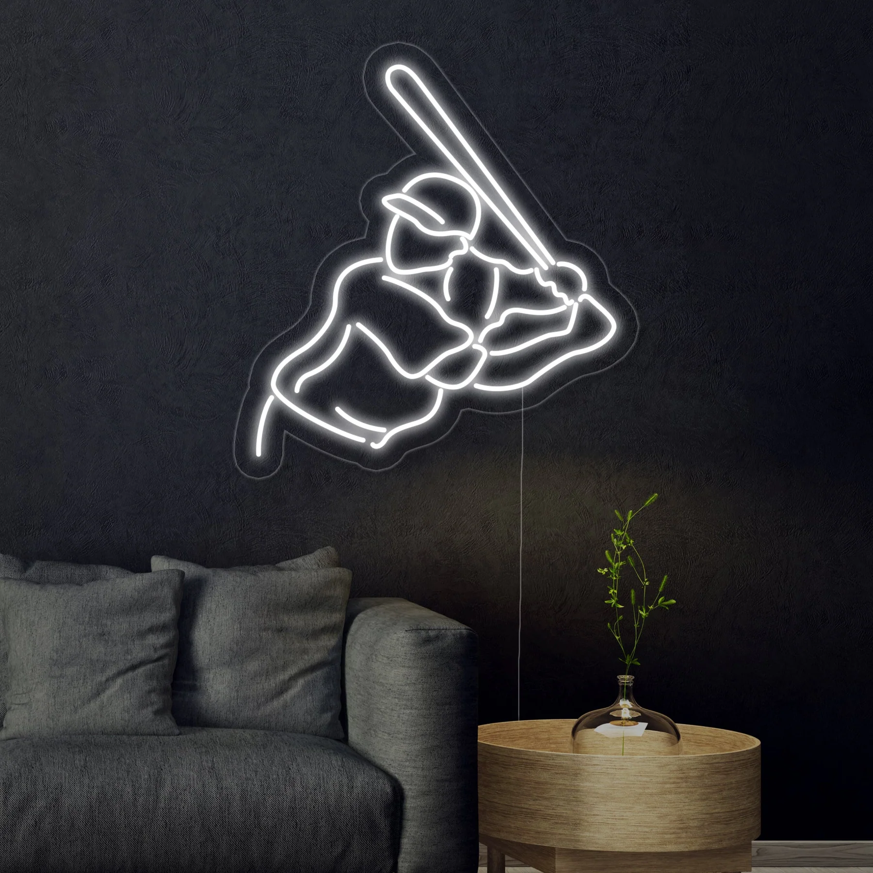 Baseball-Player-Neon-Sign
