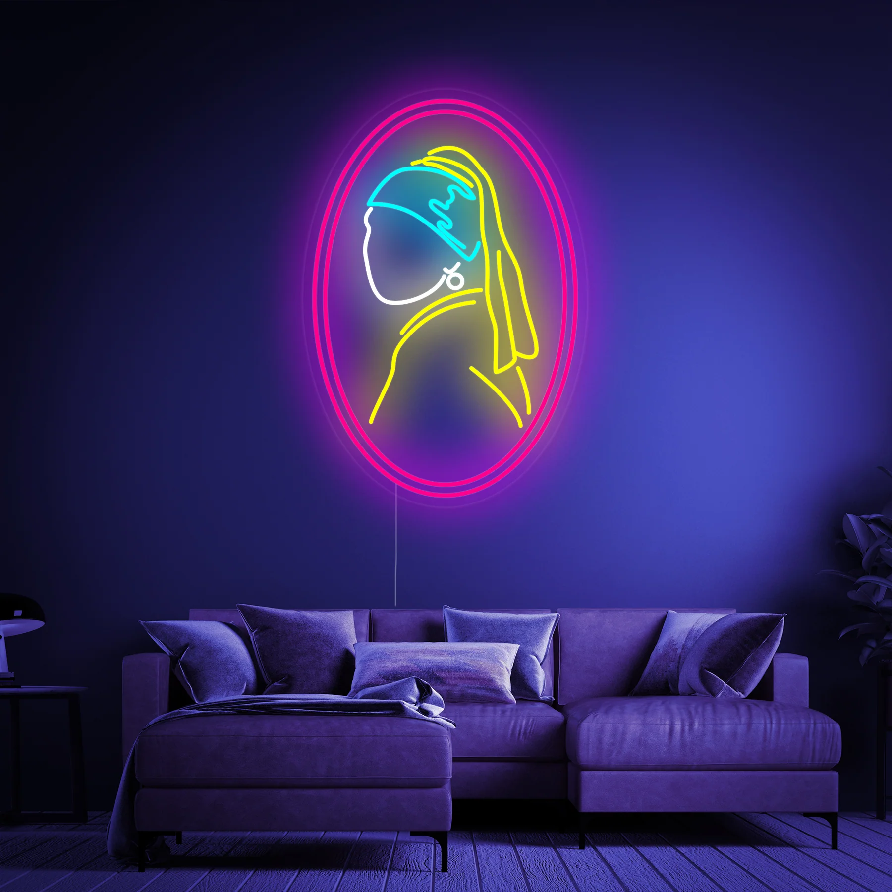 Girl-with-Pearl-Vermeer-Neon-Sign