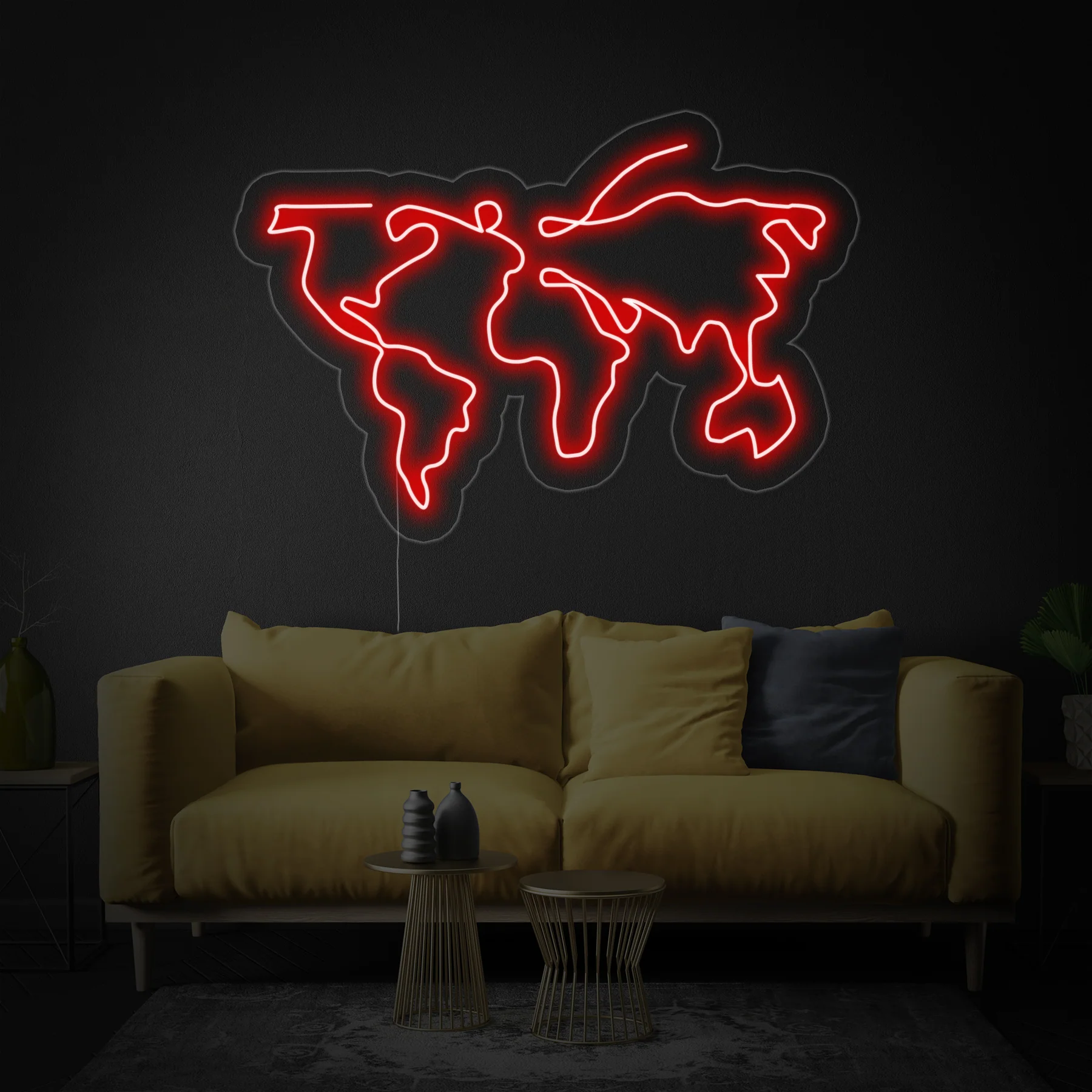 World-Map-Neon-Sign