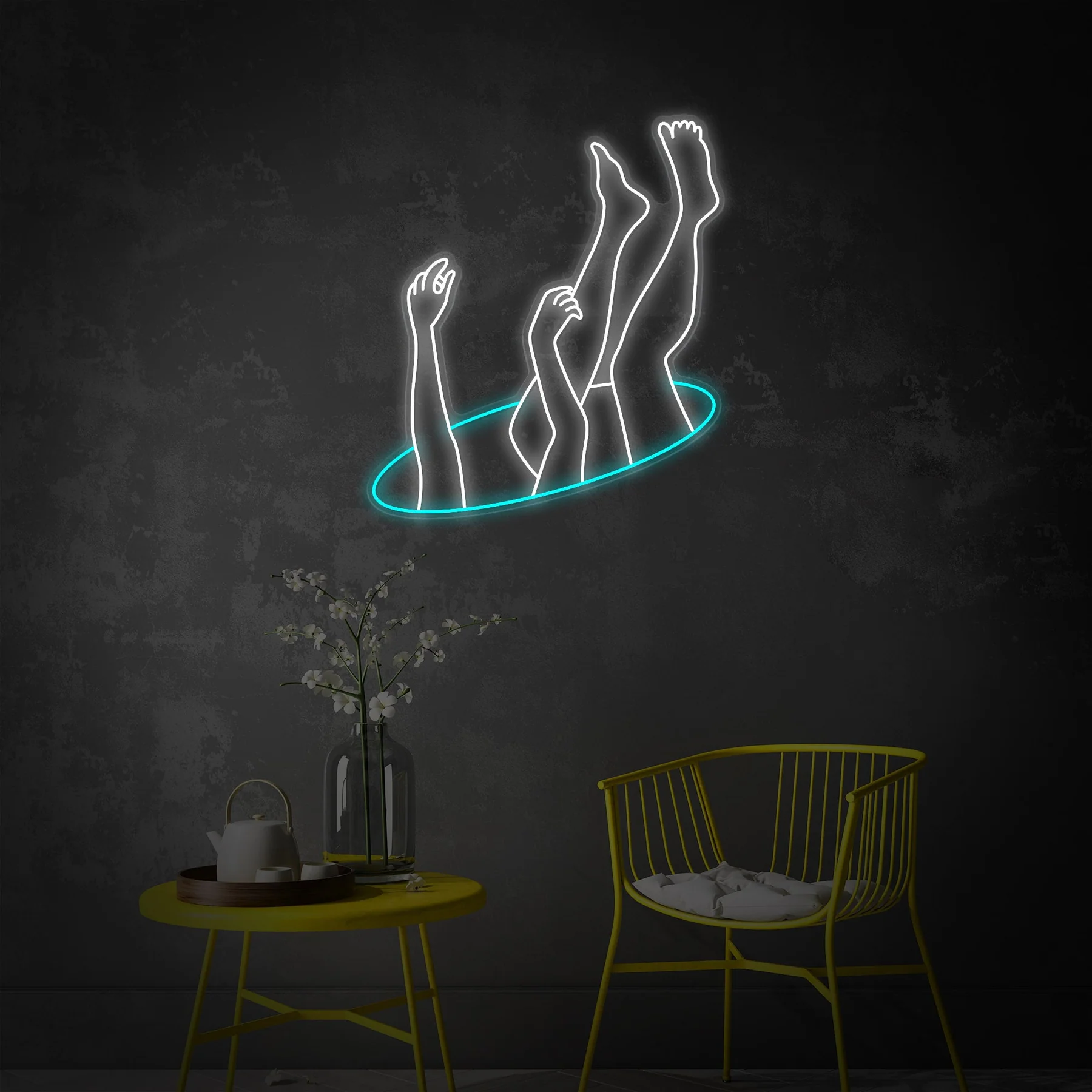 Anxiety Falling Neon Sign Anxiety Falling Neon Sign