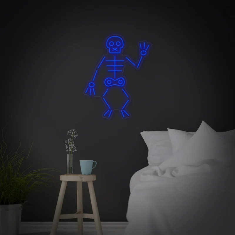 Waving Skeleton Neon Sign
