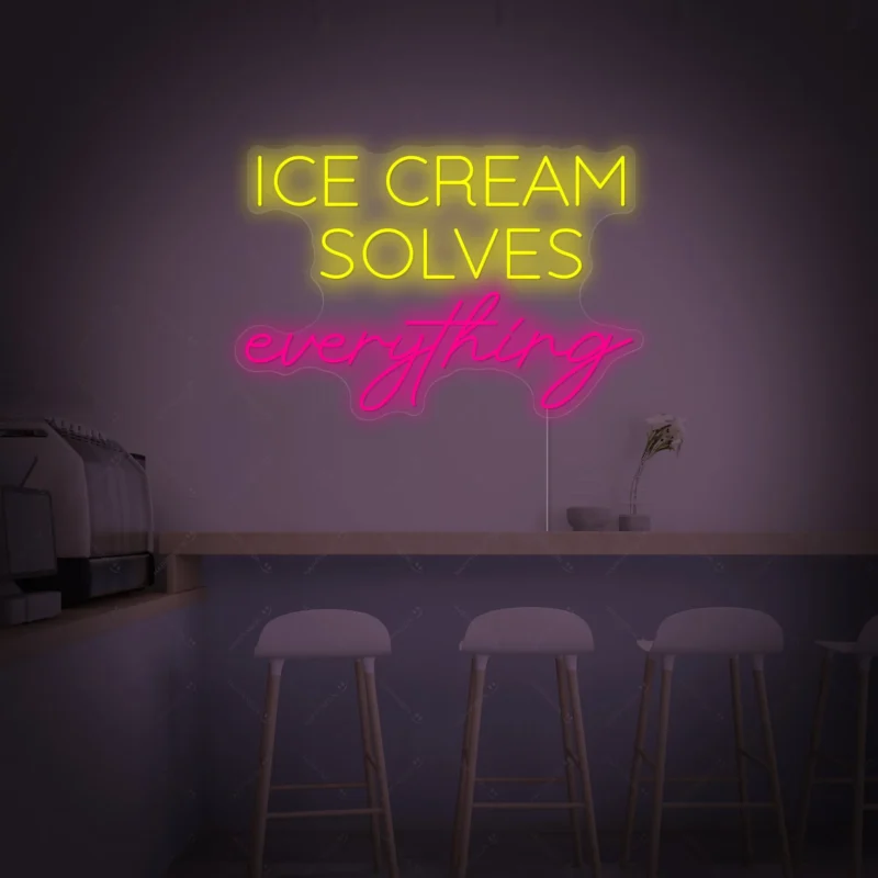 ice cream solves everything neon sign 1XMNK2407286 397a871e 6c37 4d00 8b2e daaf9d0d2e87