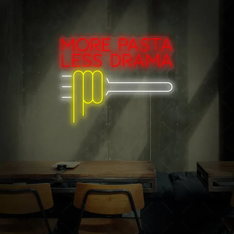 more pasta less drama neon sign 1XMNK2407305 ab8ef712 237f 44eb b89c 6054955b3c89